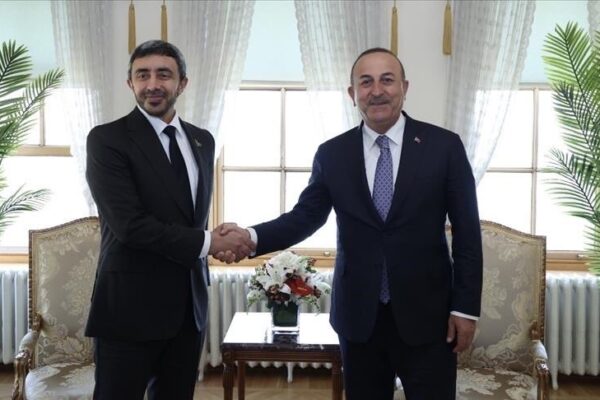 Глава МИД Турции встретился  в Стамбуле министром иностранных дел ОАЭ