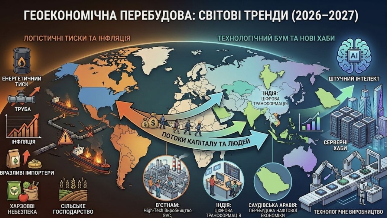 Куди рухаються гроші та люди в новому геоекономічному розкладі